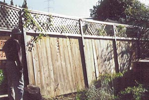 Before reconstruction of fence